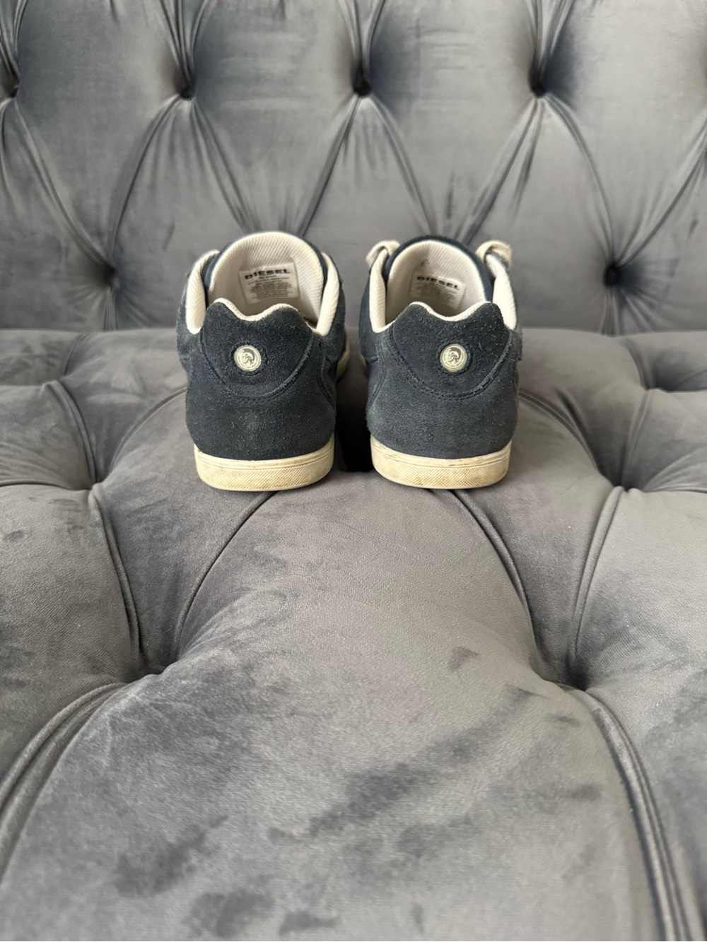 Diesel Lounge Men’s Sneakers Blue Suede Leather Casual Shoes Size 10,5 Box Y2K - Picture 7 of 12